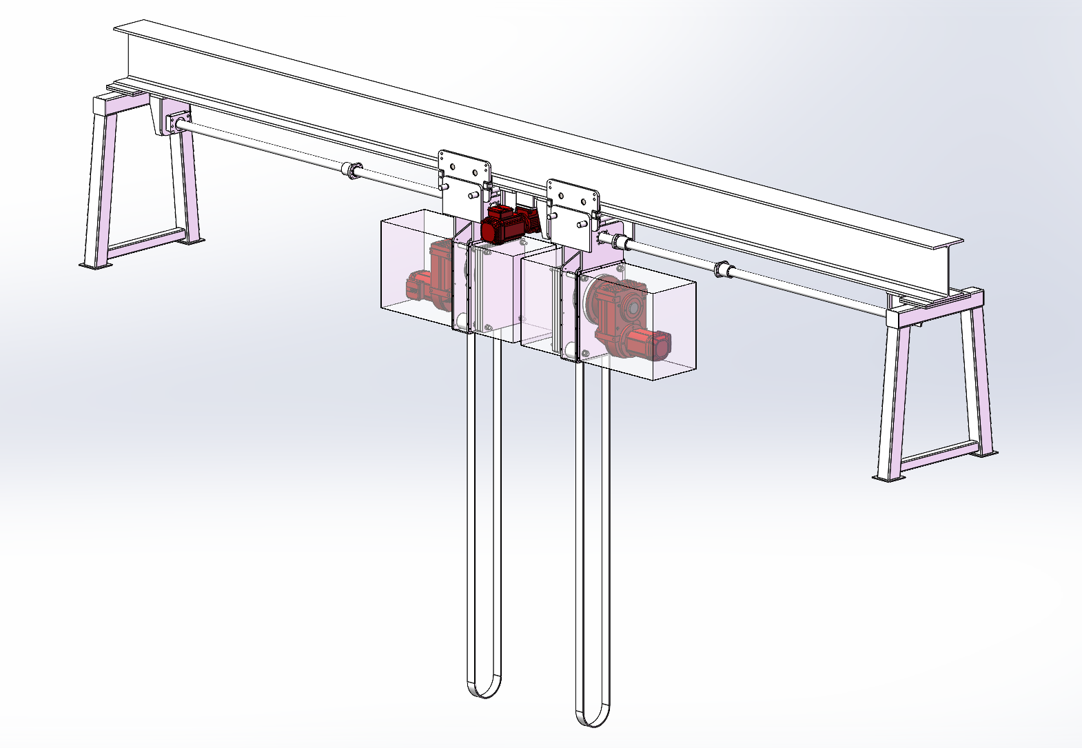 Ленточное устройство переворота грузов