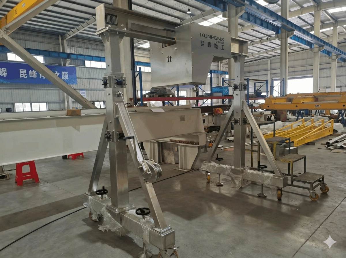 Передвижной козловой кран для пищевой промышленности